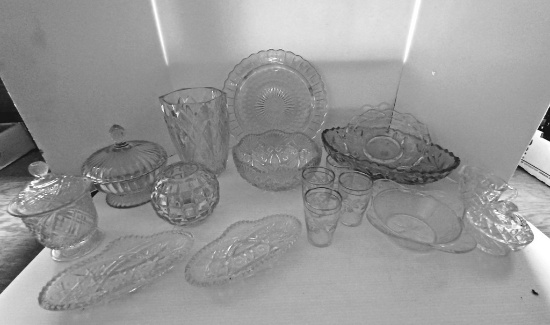 Antique Pressed Glass Lot