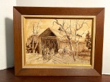 Bunker Hill Covered Bridge Painting by Wilman Alley