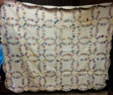 Vintage Wedding Ring Hand-Made Quilt