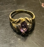 10Kt. Gold Amethyst Ring