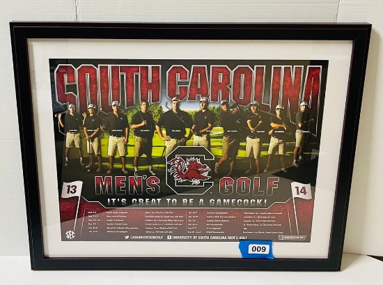 Framed SC Men's Golf Team Poster