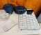 Enamel Roasting Pan and Metal Dish Drainer Lot