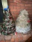 Pair of Tinsel Christmas Trees