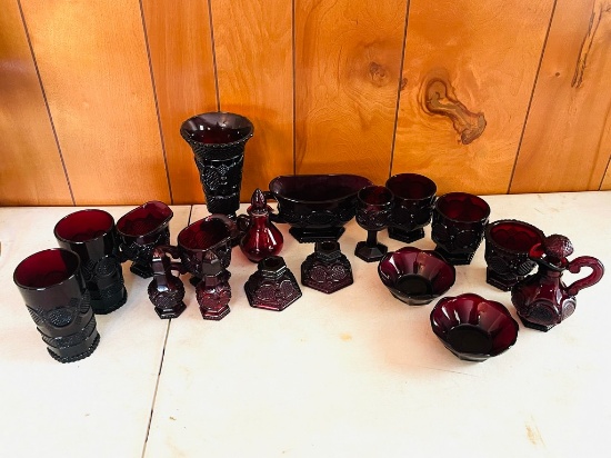 Lot of Ruby Glassware