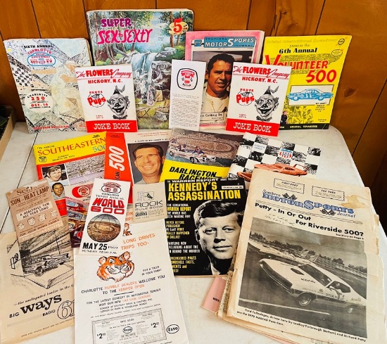 Lot of Vintage Nascar Paper Lot