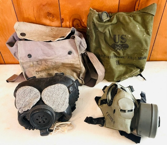 (2) U.S. Military Gas Masks