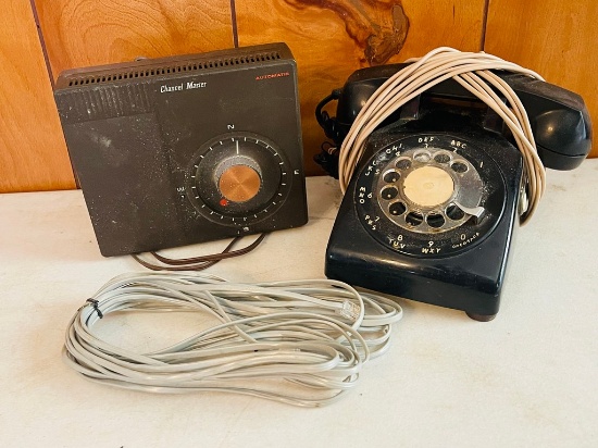 Vintage Rotary Phone and Vintage Automatic Channel Master