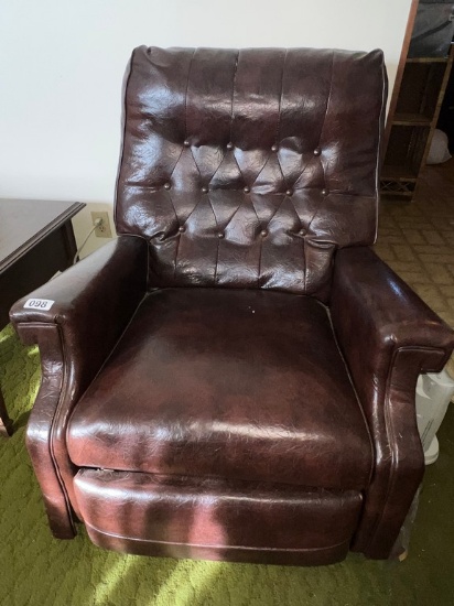 Faux Leather Brown Recliner
