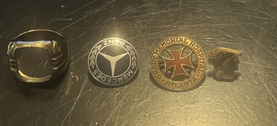 Lot of (2) 10KT Gold Pins,and More