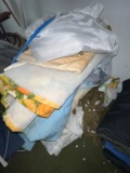 Lot of Vintage Curtains and Area Rug