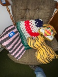 Afghan Lot and Stuffed Tiger