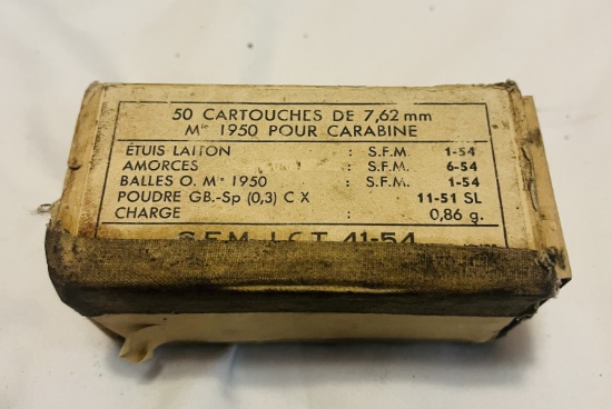 Vintage Box of 7.62 mm Ammo