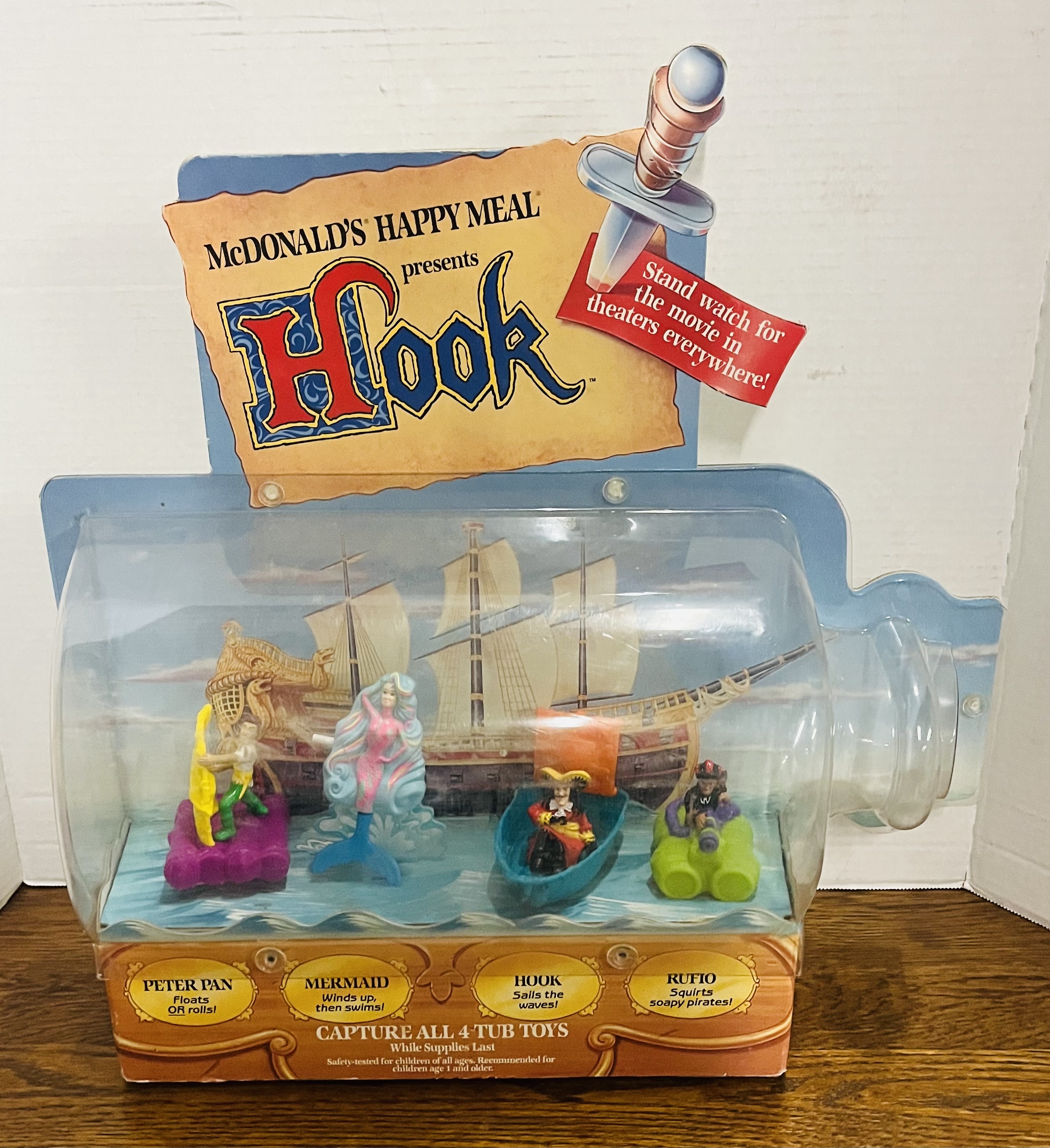 McDonald's Happy Meal Hook Movie Tub Toys Collectibles in