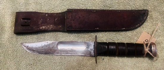 Vintage Kabar Military Knife in Sheath