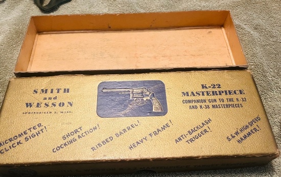 Vintage Smith and Wesson K-22 Masterpiece Box only