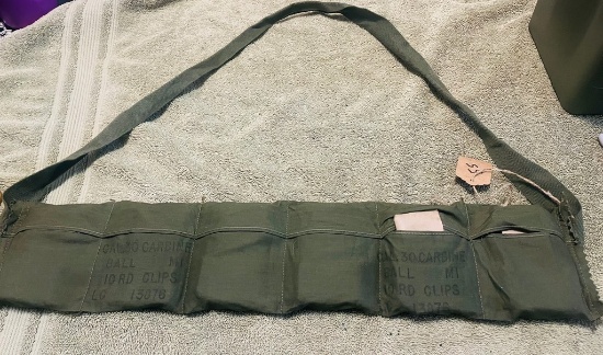 Belt of M-1 30 Carbine Ball 10 RD Clips