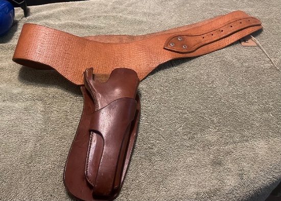 Unsigned Leather Belt and Holster