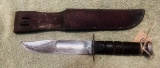 Vintage Kabar Military Knife in Sheath