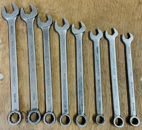 Set of Matco Metric Combination Wrenches