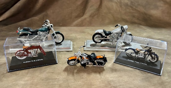 Collection of Model Toy Motorcycles