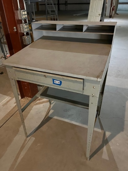 Grey Metal Shipping Desk