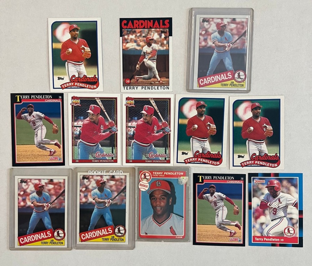 Lot of 13 Terry Pendleton Baseball Cards, Art, Antiques & Collectibles  Collectibles Sports Memorabilia Sports Cards, Online Auctions