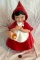 Bisque Fired Ceramics Little Red Riding Hood Cookie Jar