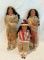 Lot of 3 Skookum Indian Dolls