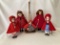 Lot of Five Madame Alexander LRRH Dolls