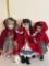 Lot of Three LRRH Collectible Dolls