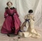 Pair of China Head Dolls