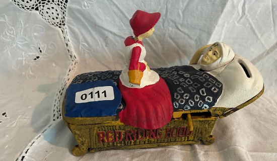 Metal Mechanical Bank of Little Red Riding Hood