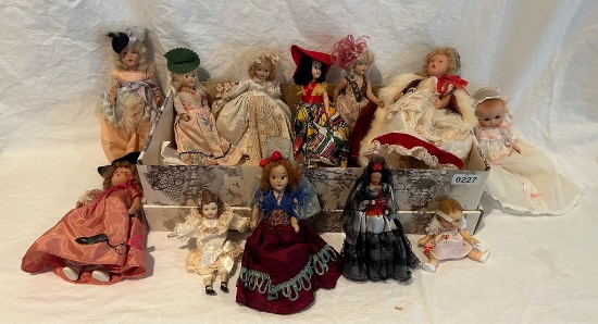 Box Lot of Small Dolls