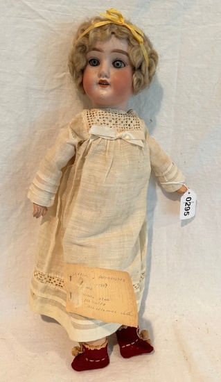 Antique Doll  is  Marked  - S  Star Symbol  With PB in it H 1909 1 1/2 Germany