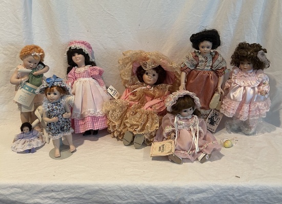 Lot of Porcelain Head Dolls