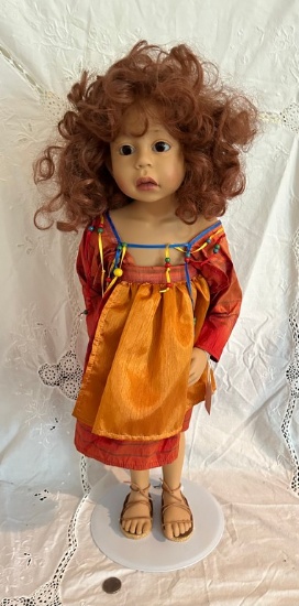 Vintage Gotz Signed PSH Doll  Philip Heath - Alessandra - Vinyl and Cloth Doll