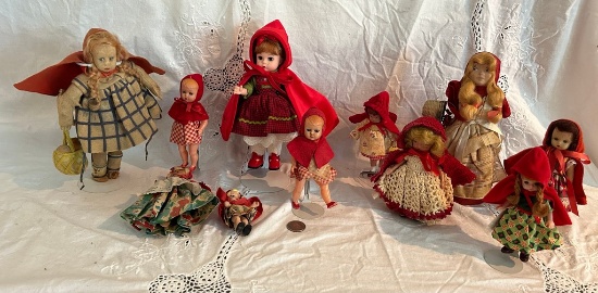 Lot of Red Riding Hood Dolls
