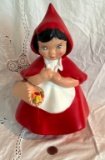Bisque Fired Ceramics Little Red Riding Hood Cookie Jar