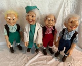 Four Vintage Dorf Dolls F. Katznbergber W. Frank