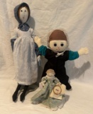 Lot of Three Fabric Dolls