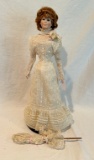 New Porcelain Head Doll