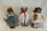 Lot of 3 Collectible Dolls