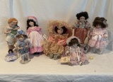 Lot of Porcelain Head Dolls