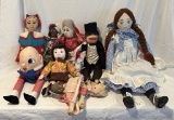 Lot of Fabric Dolls