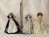 Lot of Three Effanbee Women of the Ages Collection