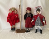 Lot of Three LRRH Collectible Dolls