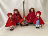 Lot of Five Madame Alexander LRRH Dolls