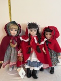 Lot of Three LRRH Collectible Dolls