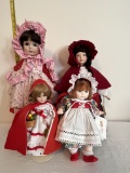 Lot of Four LLRH Collectible Dolls