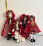 Lot of Four LLRH Collectible Dolls